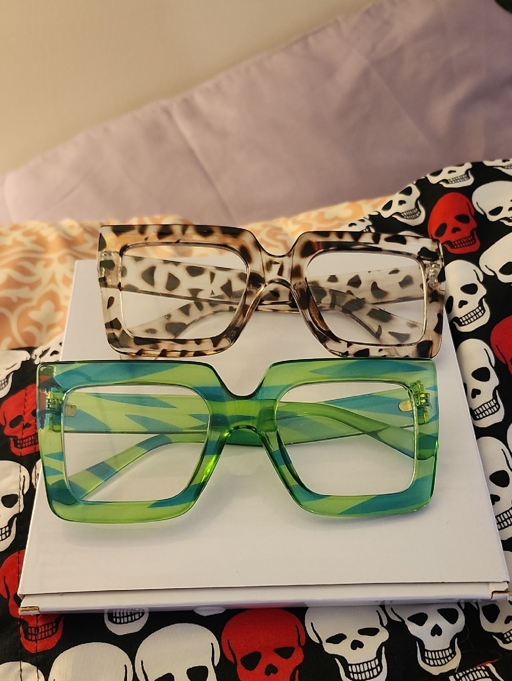 Square Oversized Sunglasses - Green & Tortoiseshell